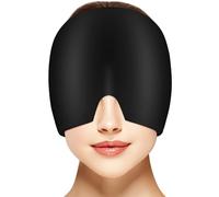 AOOWU Migraine Cap Bonnet, 180° Bonnet Migraine Relief Cap En Gel, Poche de Glace en Gel, Masque de Glace Anti migraine rafraîchissant, Réutilisable Masque Migraine Et Céphalées, Cold Therapy Relief