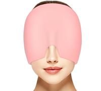 AOOWU Migraine Cap Bonnet, 180° Bonnet Migraine Relief Cap En Gel, Poche de Glace en Gel, Masque de Glace Anti migraine rafraîchissant, Réutilisable Masque Migraine Et Céphalées, Cold Therapy Relief