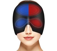 AOOWU Migraine Cap Bonnet, 360° Bonnet Migraine Relief Cap En Gel, Poche de Glace en Gel, Masque de Glace Anti migraine rafraîchissant, Réutilisable Masque Migraine Et Céphalées, Cold Therapy Relief