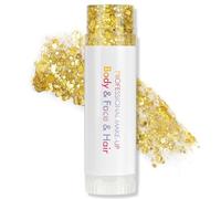 AOOWU Paillettes Visage Corps Festif - Flash Stick Rotatif Éclat Persistant pour Fêtes Musicales & Soirées - Sans Collant, Sécurité pour Peau Sensible,Or,15g