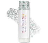AOOWU Paillettes Visage Corps Festif - Flash Stick Rotatif Éclat Persistant pour Fêtes Musicales & Soirées - Sans Collant, Sécurité pour Peau Sensible,Argent,15g