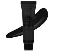 AOOWU Peinture Visage Corps, Peinture Corporelle, 25ML Peinture Faciale à Base, Tubes de Pigment Mat, Crème Cosmétique pour Le Visage et Le Corps, Halloween Noël Maquillage, Noir Mat
