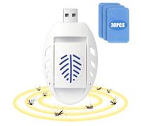 AOOWU Portable USB Électrique Répulsif Anti-Moustique, Répulsif Anti-Moustiques à Brancher sur USB avec 30pcs Serpentins Anti-Moustiques Électriques, USB Tueur De Moustiques Répulsif Électrique
