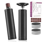 AOOWU Râpe à Pieds Pédicure Electrique, Electrique Lime pour Les Pieds avec 20 Tampons de Remplacement et 10 Anneau de Gommage des Ongles, pour Enlever Les Peaux Mortes des Pieds
