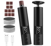 AOOWU Râpe à Pieds Pédicure Electrique, Rechargeable Electrique Lime pour Les Pieds avec affichage 20 Tampons de Remplacement et 10 Anneau de Gommage Ongles, pour Enlever Les Peaux Mortes des Pieds