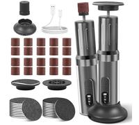 AOOWU Râpe à Pieds Pédicure Electrique, Rechargeable Electrique Lime pour Les Pieds avec affichage 20 Tampons de Remplacement et 20 Anneau de Gommage Ongles, pour Enlever Les Peaux Mortes des Pieds