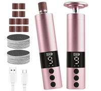 AOOWU Râpe à Pieds Pédicure Electrique, Rechargeable Electrique Lime pour Les Pieds avec affichage 20 Tampons de Remplacement et 10 Anneau de Gommage Ongles, pour Enlever Les Peaux Mortes des Pieds