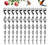 AOOWU Repulsif Oiseaux Exterieur, 12PCS Effaroucheur Oiseaux Réfléchissant, 360 Degrés Repulsif Oiseaux, Répulsif Réfléchissants Spirale Oiseaux, Décoration De Jardin Anti-Oiseaux, Pigeon pour Balcon