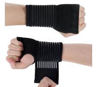 AOOWU Respirant Attelle de Poignet, 1 paire Attelle Poignet Pour l'Arthrite, Orthèse élastique de Poignet pour Douleurs Articulaires, Attelle de Poignet Avancé pour Tendinite, Canal Carpien et Entorse