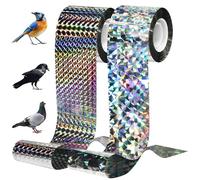 AOOWU Ruban Repulsif pour Oiseaux, 4.8cm*80m 2PCS Anti Pigeon Effaroucheur d'oiseaux, Ruban Réfléchissant pour Oiseaux, Anti Pigeons pour Balcon, Bande Repulsive Anti Pigeon, pour Jardins, Vergers