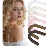 AOOWU Set Boucles sans Chaleur, 6PCS Satin Curlers pour Boucles Nocturnes, Bigoudi Boucle Cheveux de Sommeil Doux, Boudin Cheveux Boucle Sans Chaleur, Bigoudis Cheveux pour Tous Les Types de Cheveux