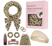 AOOWU Set Boucles sans Chaleur, 9PCS Headband Hair Curler avec Bonnet Satin, Bigoudi Boucle Cheveux de Sommeil Doux, Boudin Cheveux Boucle Sans Chaleur, Bigoudis Cheveux pour Tous Les Types de Cheveux