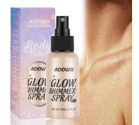 AOOWU Spray de Poudre Paillette, Paillettes de Corps, Spray Paillette, Spray Illuminateur de Peau, Poudre Scintillante Maquillag pour Visage, Corps, Cheveux, Halloween, Mariage, Carnaval, Fête, 03