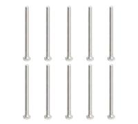 Aopin Lot de 10 boulons à tête hexagonale M8 x 80 mm en acier inoxydable de grade 6.8 - Entièrement filetés à la machine SUS304