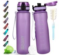 AOPREL Gourde de sport 1 l - Anti-fuite - Sans BPA - Avec échelle de capacité - Pour l'extérieur, l'école, le camping