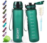 AOPREL Gourde de sport 1 l - Anti-fuite - Sans BPA - Avec échelle de capacité - Pour l'extérieur, l'école, le camping