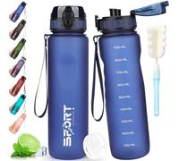 AOPREL Gourde de sport 1 l - Anti-fuite - Sans BPA - Avec échelle de capacité - Pour l'extérieur, l'école, le camping