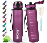 AOPREL Gourde de sport 1 l - Anti-fuite - Sans BPA - Avec échelle de capacité - Pour l'extérieur, l'école, le camping