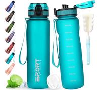 AOPREL Gourde de sport 1 l - Anti-fuite - Sans BPA - Avec échelle de capacité - Pour l'extérieur, l'école, le camping
