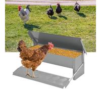 Aopunly 1 distributeur automatique de nourriture pour poulets avec couvercle, pédale de 5 kg, mangeoire à ouverture automatique