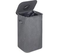 Aopunly 100L Consigne pour bouteilles avec couvercle, Grand conteneur Collecteur de bouteilles vides Cuisine Débarras Sac à bouteilles Gris