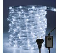 Aopunly 10M LED Tuyau lumineux Tuyau lumineux pour l'extérieur et l'intérieur avec 240 LED Lumières de Noël Décoration de Noël Blanc froid