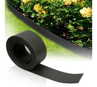 Aopunly 2500 x 12.5 x 0.2cm Bordure de pelouse PE plastique Bordure de pelouse flexible Bordure de tonte Barrière anti-racines noire