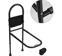 Aopunly Barrière de lit aide à la verticalisation pour adultes âgés Aide à l'accès Poignées de maintien Réglables en hauteur (80-104cm) Sac de rangement