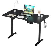 Aopunly Bureau 120 x 60 cm, Bureau à hauteur réglable électriquement, avec fonction mémoire et technologie anti-collision avec commande à mémoire noir
