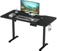 Aopunly Bureau 140 x 60 cm, Bureau à hauteur réglable électriquement, avec fonction mémoire et technologie anti-collision avec commande à mémoire noir