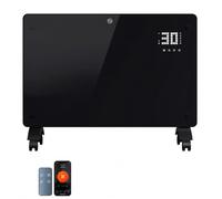 Aopunly Chauffage électrique noir, chauffage convecteur, radiateur | Radiateur électrique sur pied, chauffage infrarouge avec télécommande, contrôle par application, montage mural, plan de sol