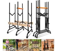 Aopunly Chevalet de sciage Idéal pour tronçonneuse Chevalet de travail Chevalet de sciage en bois 150 kg pour scier - Noir
