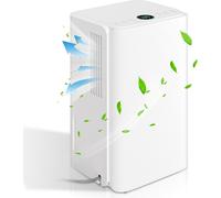 Aopunly Déshumidificateur mobile 16L/jour à 2 vitesses, Déshumidificateur 38dB, Sécheur d'air avec réservoir d'eau 2L & minuterie 24H, Déshumidificateur