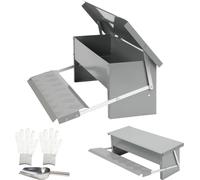 Aopunly Distributeur automatique de nourriture pour poules 5KG avec gants Distributeur de nourriture pour éviter les déchets acier galvanisé