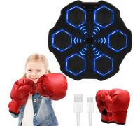 Aopunly Machine de boxe murale Bluetooth Musique Boxingautomat Entraîneur de réaction rythmique, entraîneur de frappe mural avec 9 vitesses