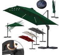 Aopunly Parasol Parapluie Ø3m pivotant,inclinable,rotation 360°,parasol de marché,LED,vert