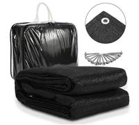 Aopunly Tapis de camping respirant 250x600CM, tapis de sol extérieur pour tente, caravane et auvent Noir