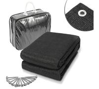 Aopunly Tapis de camping respirant 300x500CM, tapis de sol extérieur pour tente, caravane et auvent Noir