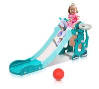 Aopunly Toboggan Bébé Multifonction 4 en 1 pour Intérieur, Idéal pour Petits Espaces - Sécurité Renforcée Vert