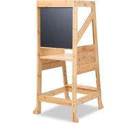 Aopunly Tour d'apprentissage pour enfants, Tabouret Montessori 2 en 1, 2 hauteurs réglables, capacité de charge 70 kg (couleur bois originale)