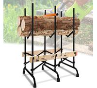 Aopunly Tréteau de sciage Tréteau de coupe de bois Aide à la coupe de bois Tréteau de sciage de bois pliable max.150kg Noir