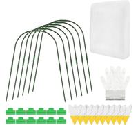 Aopunly Tunnel de plantation Pneus de serre Arches de tunnel de plantation Cadre de support de couverture de plantes Tunnel de plantation de serre Arches de tunnel de serre (3x9m)67pcs