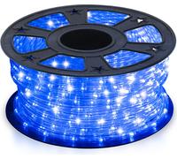 Aopunly Tuyau lumineux LED Set complet avec accessoires Chaîne lumineuse éclairage bleu 20 mètres LED pour intérieur/extérieur Noël éclairage décoration Tuyau lumineux