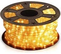 Aopunly Tuyau lumineux LED Set complet avec accessoires Chaîne lumineuse éclairage jaune 10 mètres LED pour intérieur/extérieur Noël éclairage décoration Tuyau lumineux