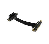 AoQhir Câble d'extension PCIe 3.0 x1 Riser 90 degrés inversé PCIe x1 vers x1 adaptateur avec connecteur plaqué or, câble PE flexible pour GPU, carte son, carte réseau (5 cm)