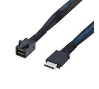 AoQhir Câble serveur interne PCIe Oculink SFF-8611 4i vers Mini SAS SFF-8643 - Transmission de données haute vitesse 12 Gbit/s | 32 AWG (19,68 pouces)
