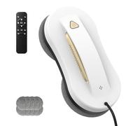 AOQUFUL Robot Lave-vitre Intelligent à Double pulvérisation - Nettoyeur de vitres électrique Automatique avec télécommande, pour fenêtres intérieures/extérieures des immeubles élevés, Or, 10 Chiffons