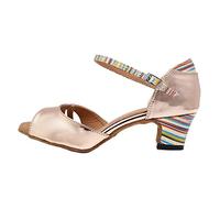 AOQUNFS Chaussures de Danse de Salon a Strass Latine Salsa Tango Argentin,YCL308-Rose-4.5,EU 43