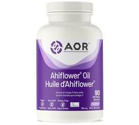 AOR - Huile d'hiflower - 90 gélules - Approvisionnement de 30 jours - Source d'acides gras oméga-3 - Végétalien, sans OGM et sans gluten - Omégas essentiels complets équilibrés à partir d'une plante