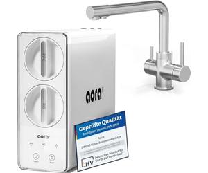 AORA GT600 Osmose inverse sous-bord - Filtre à eau potable sans réservoir - Système de filtration en 8 étapes RO - Robinet à 3 voies - Changement de filtre en 3 secondes - Installation d'osmose eau